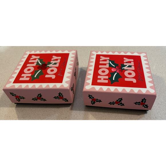 NIB Betsey Johnson Set Winking Reindeer & Gingerbread Girl Brooch Pin Gift Box - Picture 7 of 13